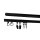 Szyna Sufitowa Jednotorowa KWADRO Czarna 600 cm ( Opakowanie Zbiorcze 60mb )